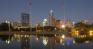 The Austin, Texas skyline, a city where many We Buy Houses for Cash companies work.